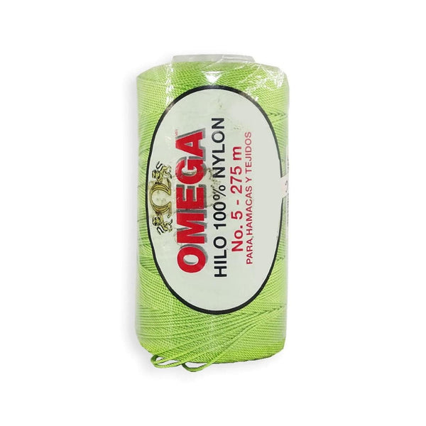 Omega OMEGA DISTRIBUIDORES DE HILO, S.A. DE C.V. HILO NYLON OMEGA NO.5 C/275M ART. 370 VERDE TIERNO #29*