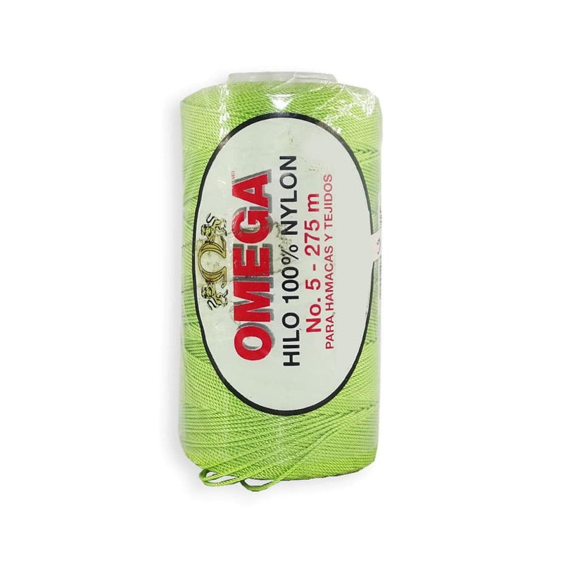 Omega OMEGA DISTRIBUIDORES DE HILO, S.A. DE C.V. HILO NYLON OMEGA NO.5 C/275M ART. 370 VERDE TIERNO