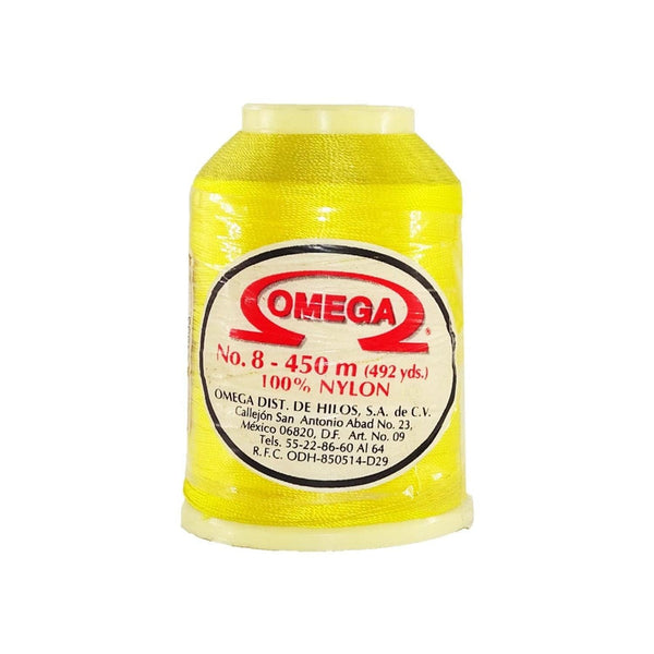 Omega OMEGA DISTRIBUIDORES DE HILO, S.A. DE C.V. HILO NYLON OMEGA NO.8 C/450M AMARILLO #75