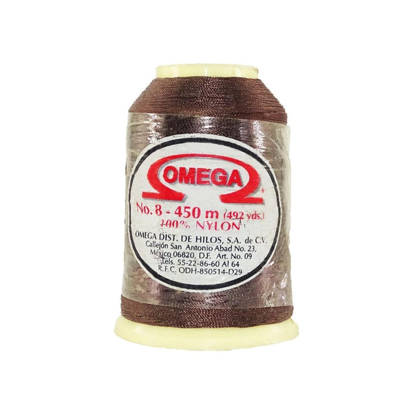 Omega OMEGA DISTRIBUIDORES DE HILO, S.A. DE C.V. HILO NYLON OMEGA NO.8 C/450M CAFE OSC. #15