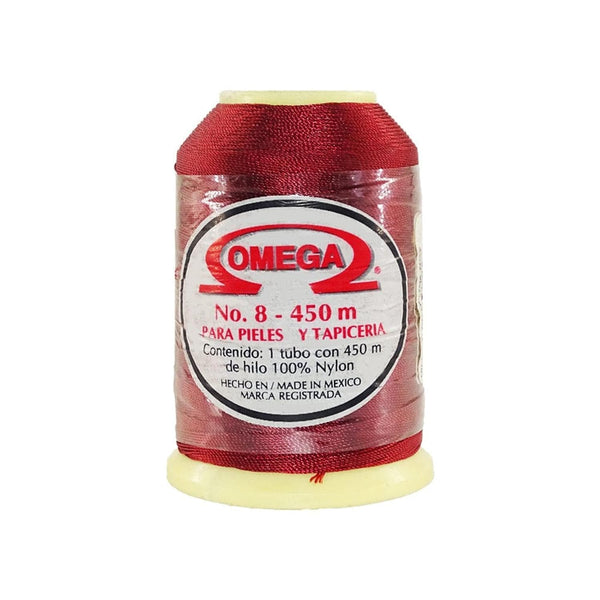 Omega OMEGA DISTRIBUIDORES DE HILO, S.A. DE C.V. HILO NYLON OMEGA NO.8 C/450M ROJO OSC. #25