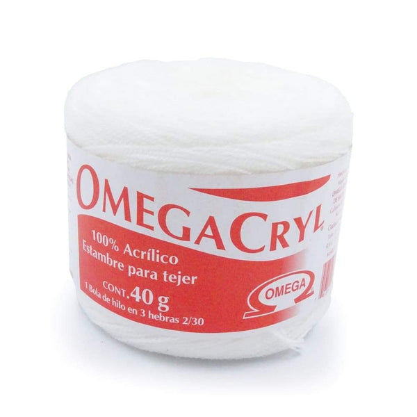 Omega OMEGA DISTRIBUIDORES DE HILO, S.A. DE C.V. HILO OMEGACRYL 2/30 40G BLANCO #1