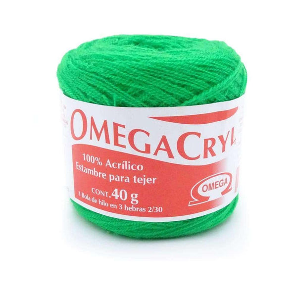 Omega OMEGA DISTRIBUIDORES DE HILO, S.A. DE C.V. HILO OMEGACRYL 2/30 40G VERDE PASTO #27