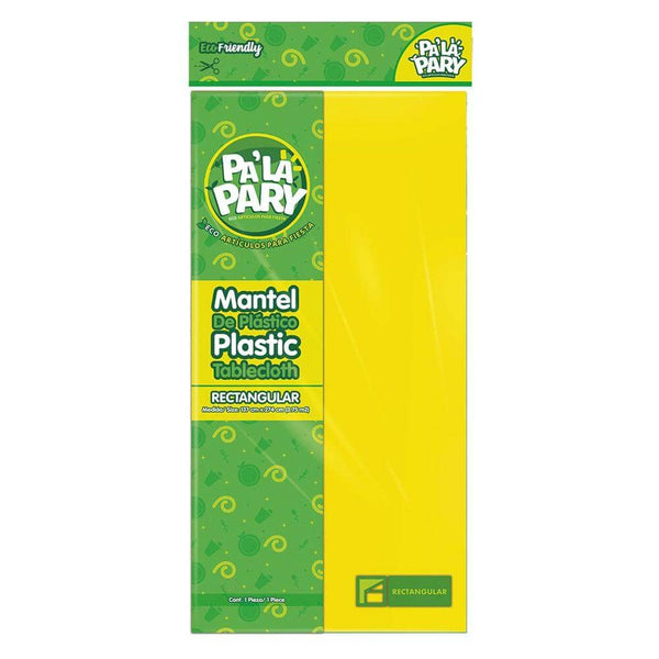 Pa´La Pary FABRICAS SELECTAS DEL CENTRO, S.A. DE C.V. MANTEL PLASTICO PALA PARY RECTANGULAR AMARILLO