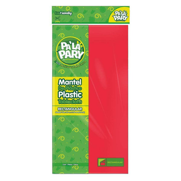 Pa´La Pary FABRICAS SELECTAS DEL CENTRO, S.A. DE C.V. MANTEL PLASTICO PALA PARY RECTANGULAR ROJO