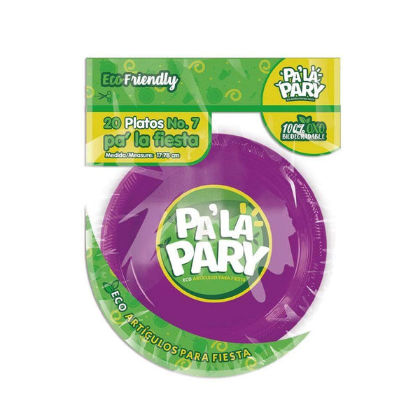 Pa´La Pary FABRICAS SELECTAS DEL CENTRO, S.A. DE C.V. PLATO PLASTICO PALA PARY #7 MORADO