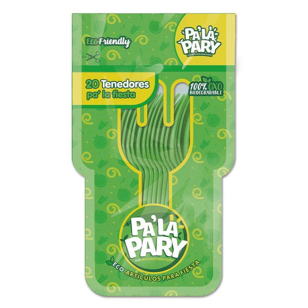 Pa´La Pary FABRICAS SELECTAS DEL CENTRO, S.A. DE C.V. TENEDOR PLASTICO PALA PARY VERDE KIWI