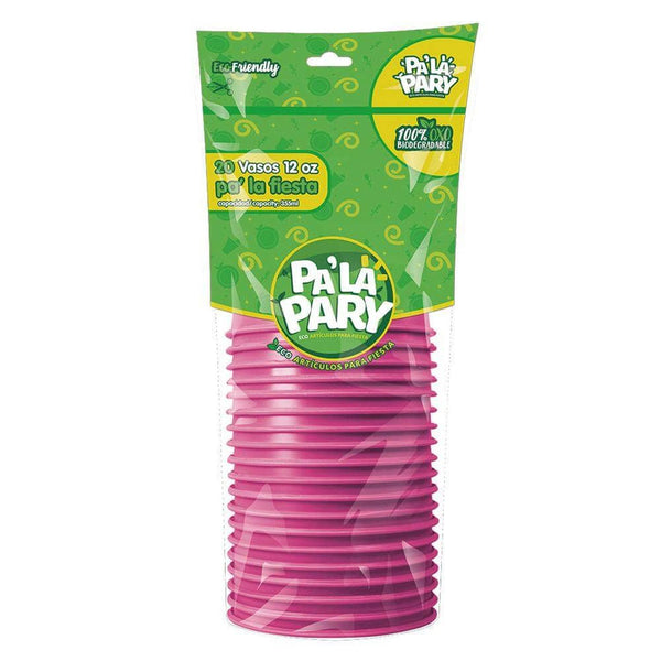 Pa´La Pary FABRICAS SELECTAS DEL CENTRO, S.A. DE C.V. VASO PLASTICO PALA PARY #12 ROSA