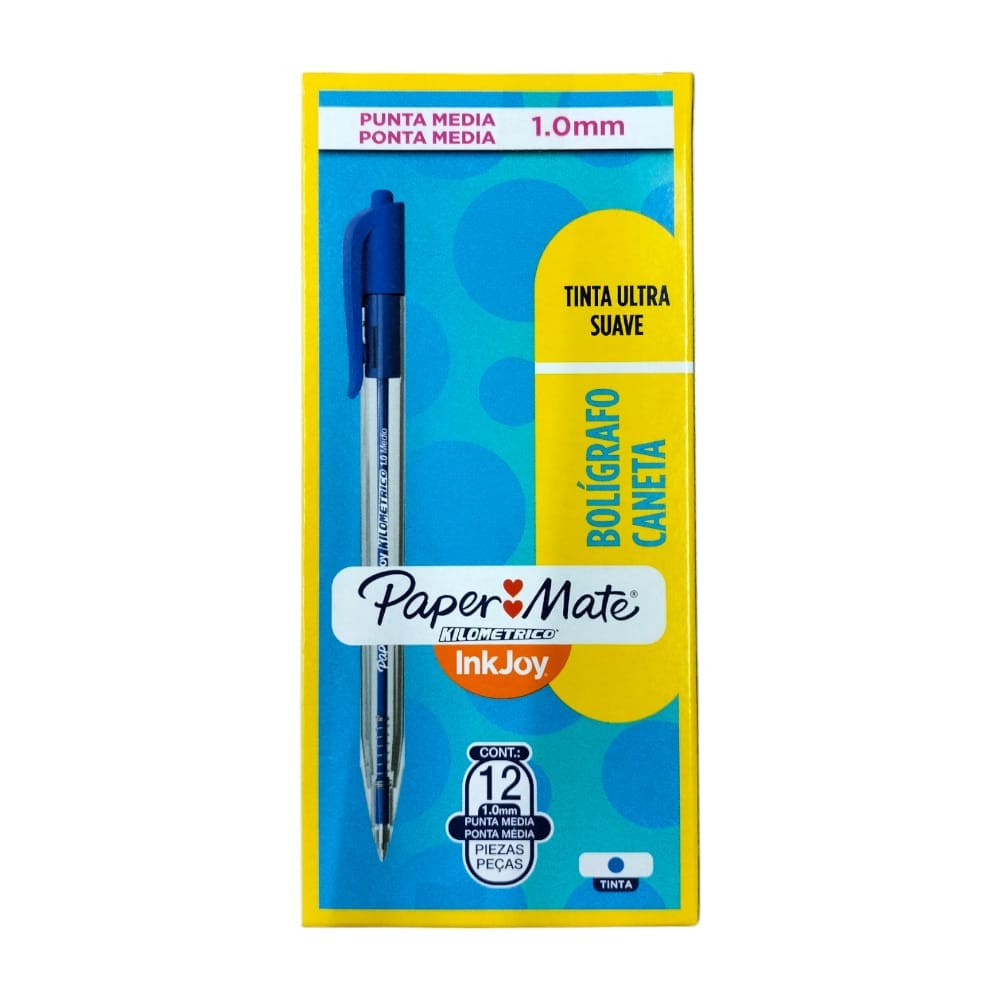 Paper Mate NEWELL BRANDS DE MEXICO, S.A. DE C.V. BOL KILOMETRICO 100RT C/12 AZUL