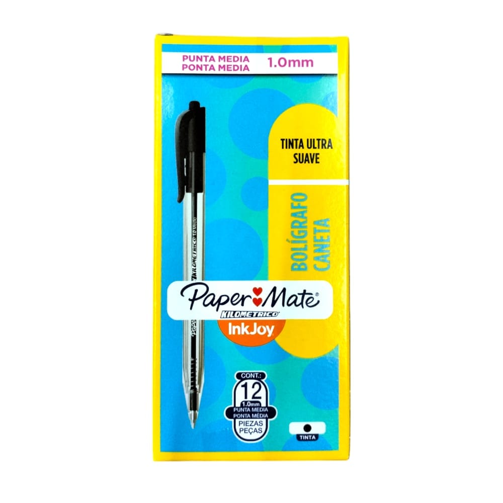Paper Mate NEWELL BRANDS DE MEXICO, S.A. DE C.V. BOL KILOMETRICO 100RT C/12 NEGRO