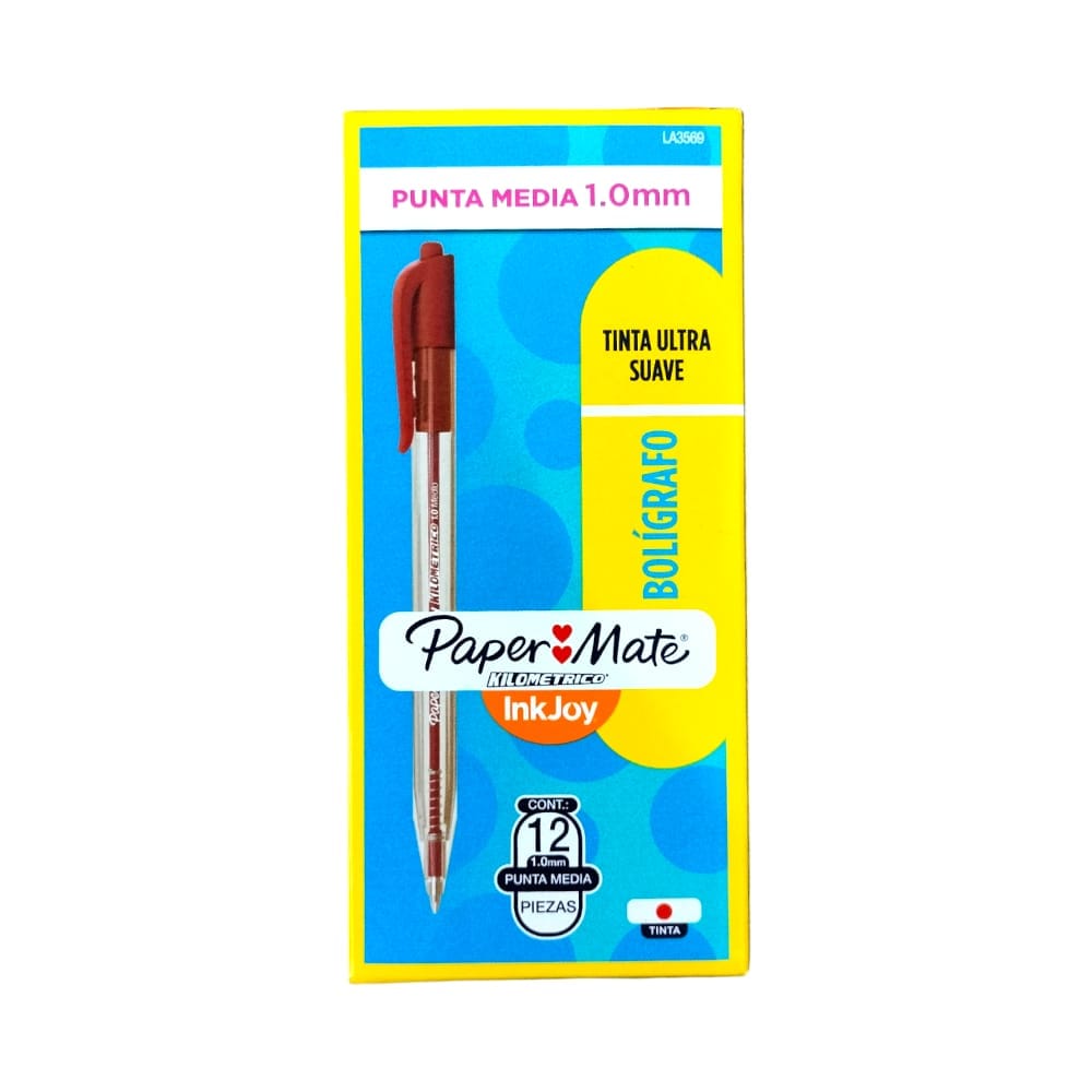 Paper Mate NEWELL BRANDS DE MEXICO, S.A. DE C.V. BOL KILOMETRICO 100RT C/12 ROJO