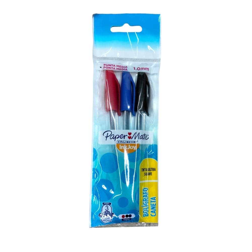 Paper Mate NEWELL BRANDS DE MEXICO, S.A. DE C.V. BOL KILOMETRICO 100ST C/3PZ SURTIDO BASICO