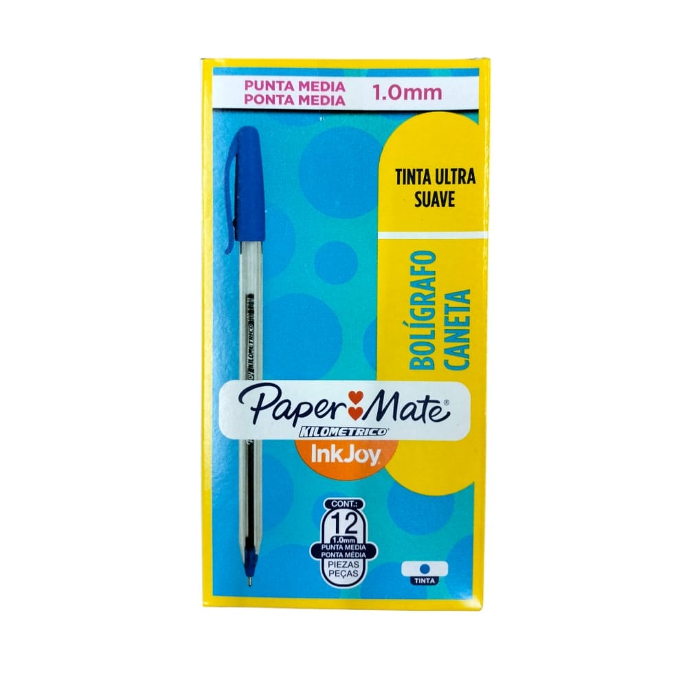 Paper Mate NEWELL BRANDS DE MEXICO, S.A. DE C.V. BOL KILOMETRICO INKJOY 100ST C/12PZ AZUL