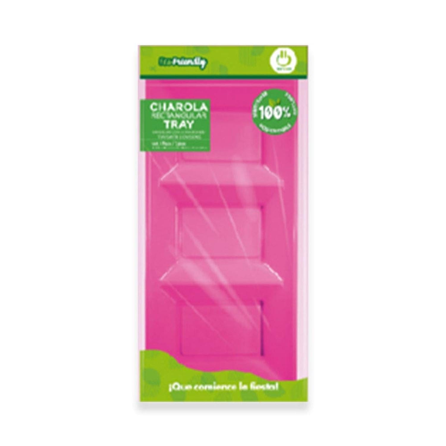 Party Is On FABRICAS SELECTAS DEL CENTRO, S.A. DE C.V. CHAROLA PARTY IS ON RECTANGULAR C/3PZ MAGENTA