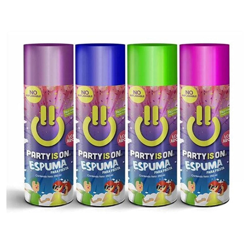 Party Is On FABRICAS SELECTAS DEL CENTRO, S.A. DE C.V. ESPUMA PARA FIESTAS PARTY IS ON 250ML