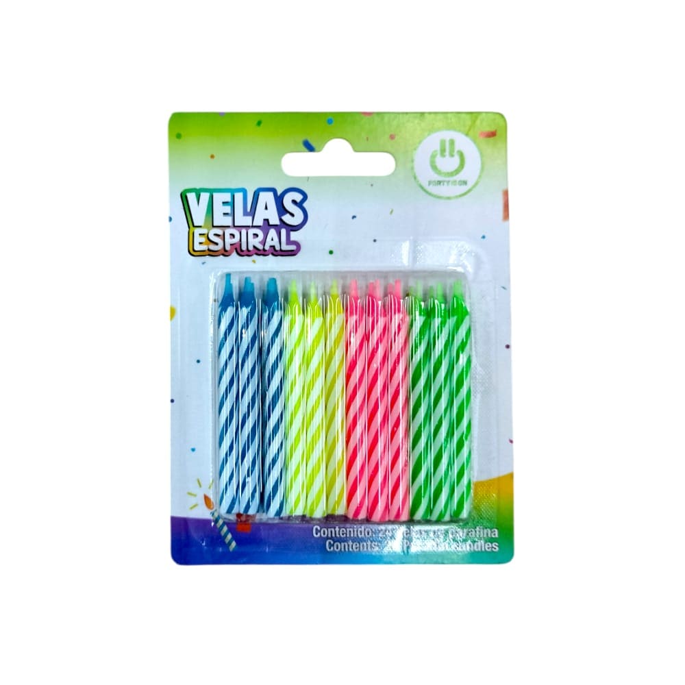 Party Is On FABRICAS SELECTAS DEL CENTRO, S.A. DE C.V. VELA ESPIRAL PAYASO SURTIDO