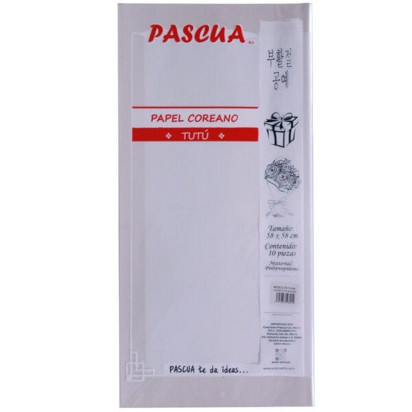 Pascua MEGAFUMI, S.A. DE C.V. BLANCO PAPEL COREANO C/10PZ TUTU