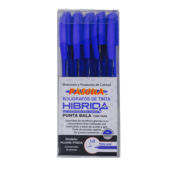 Pascua MEGAFUMI, S.A. DE C.V. BOL. PASCUA C/10PZ 1.0 TINTA HIBRIDA AZUL