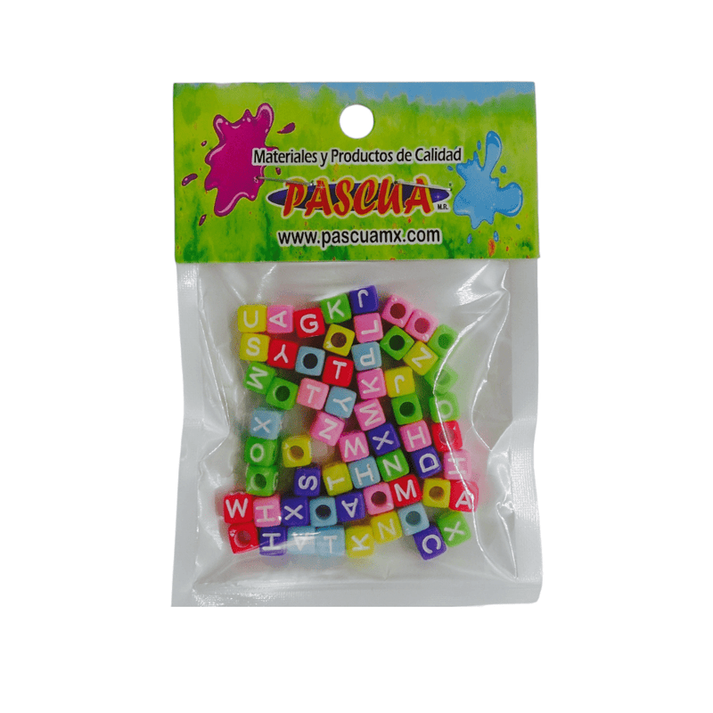 Pascua MEGAFUMI, S.A. DE C.V. CUENTAS PARA PULSERAS LETRAS SURTIDO 10G