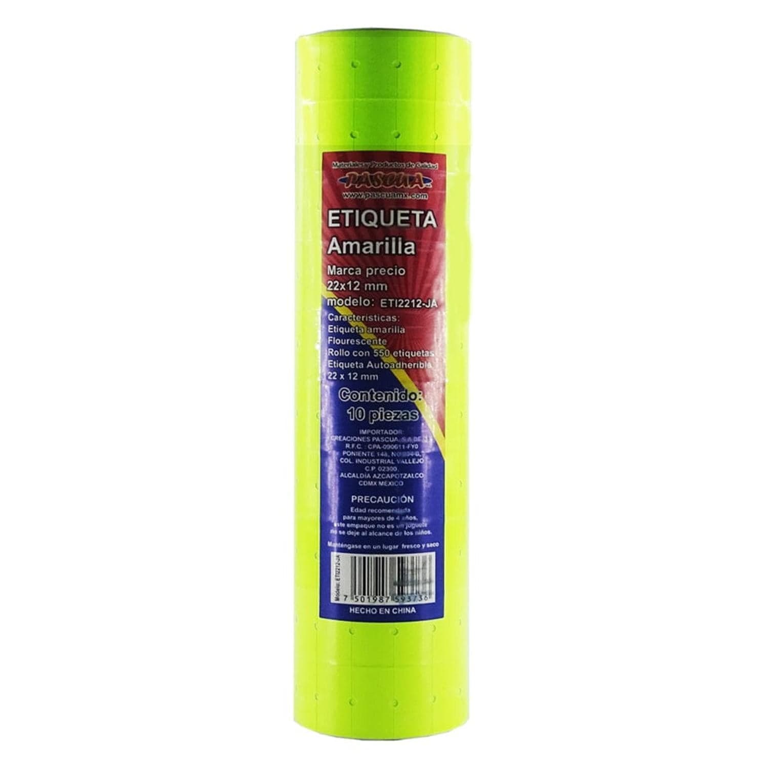 Pascua MEGAFUMI, S.A. DE C.V. ETIQUETA MARCA PRECIO PASCUA AMARILLA