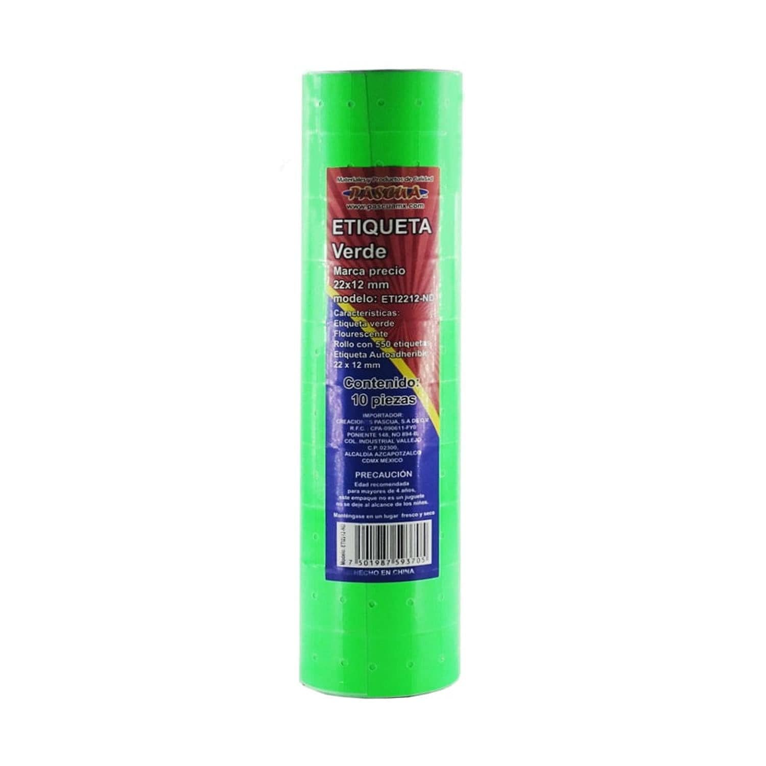 Pascua MEGAFUMI, S.A. DE C.V. ETIQUETA MARCA PRECIO PASCUA VERDE