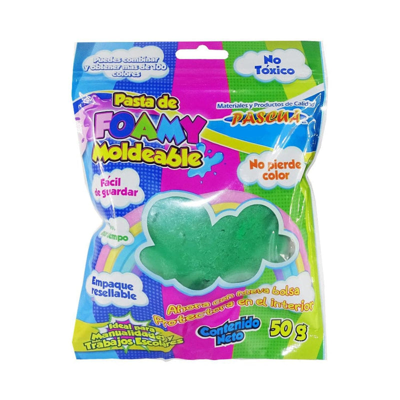 Pascua MEGAFUMI, S.A. DE C.V. FOAMY MOLDEABLE C/50G VERDE BANDERA