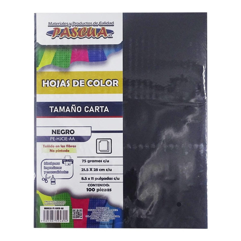 Pascua MEGAFUMI, S.A. DE C.V. HOJA DE COLOR CARTA C/100PZ PASCUA NEGRO