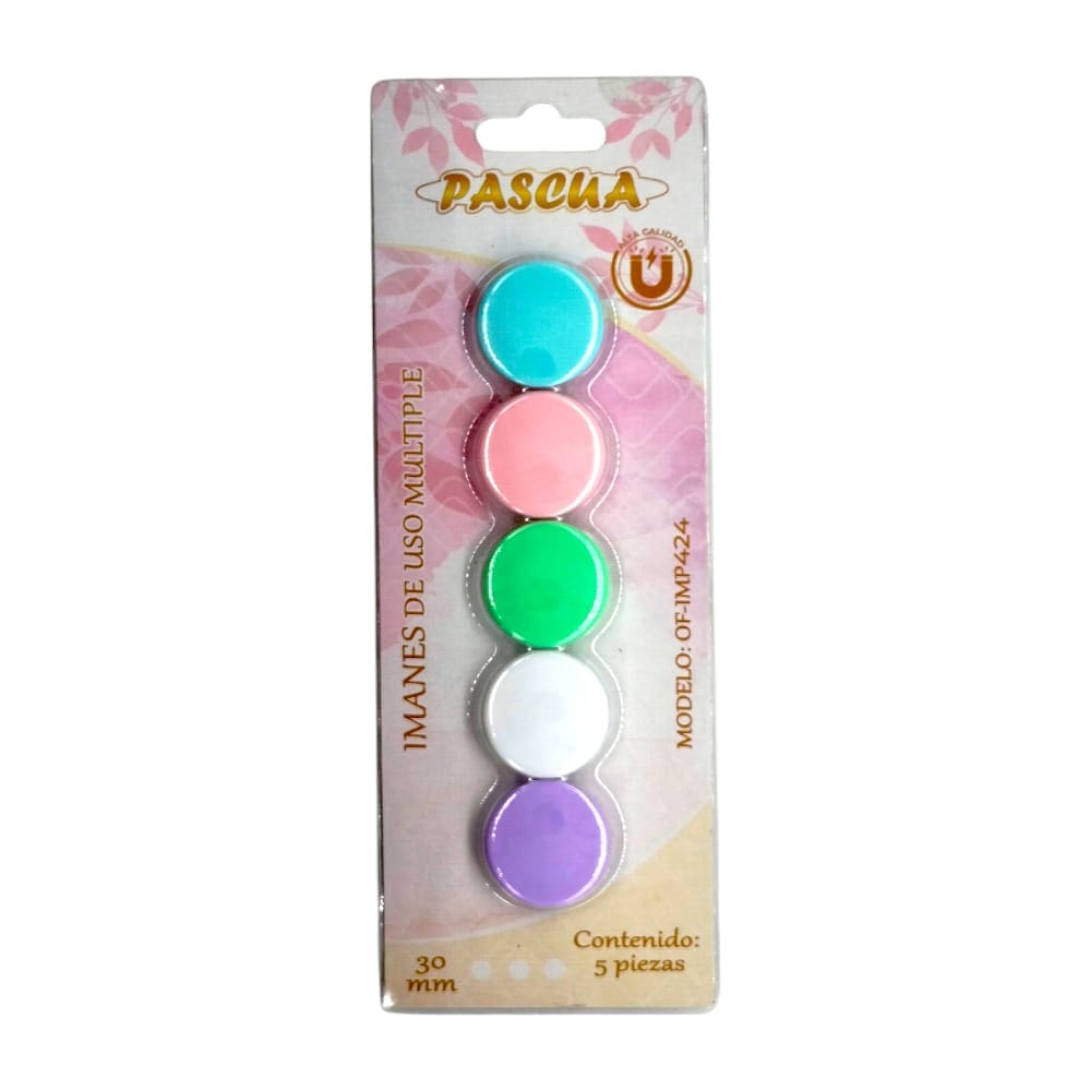 Pascua MEGAFUMI, S.A. DE C.V. IMANES PASCUA CIRCULO COLORES MACARRON