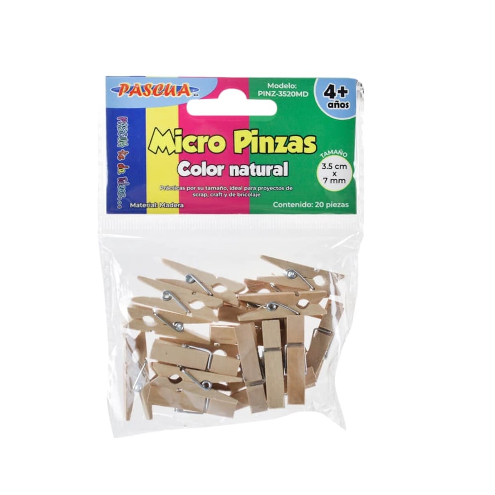 Pascua MEGAFUMI, S.A. DE C.V. MICRO PINZA DE MADERA PASCUA C/20PZ