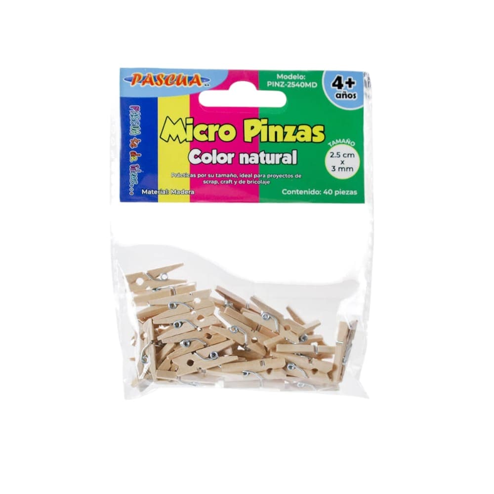 Pascua MEGAFUMI, S.A. DE C.V. MICRO PINZA DE MADERA PASCUA C/40PZ