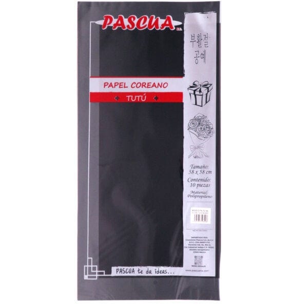 Pascua MEGAFUMI, S.A. DE C.V. NEGRO PAPEL COREANO C/10PZ TUTU