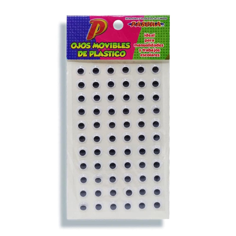 Pascua MEGAFUMI, S.A. DE C.V. OJOS MOVIBLES PLASTICO CON ADHESIVO 10MM