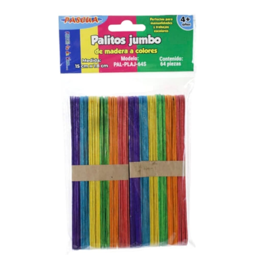 Pascua MEGAFUMI, S.A. DE C.V. PALITOS D/MADERA PASCUA C/64PZ JUMBO ABATELENGUA C. SURTIDO