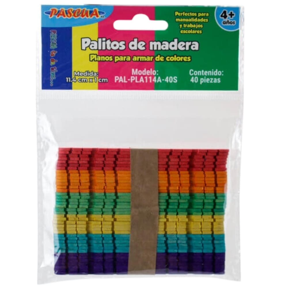 Pascua MEGAFUMI, S.A. DE C.V. PALITOS DE MADERA PASCUA C/40PZ PLANOS KIKOLETA C. SURTIDOS