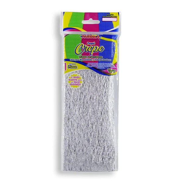 Pascua MEGAFUMI, S.A. DE C.V. PAPEL CREPE 50*200 C/1PZ PLATA