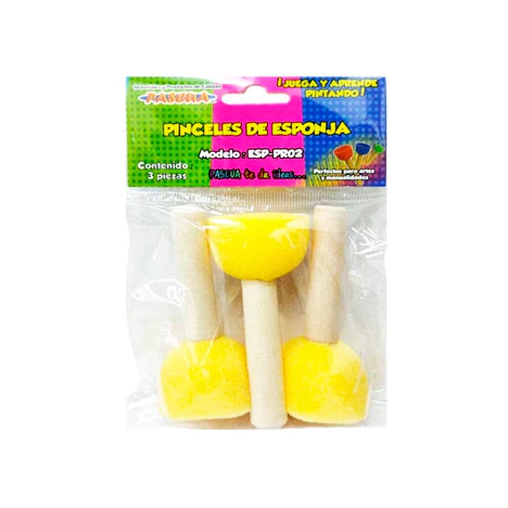 Pascua MEGAFUMI, S.A. DE C.V. PINCEL DE ESPONJA REDONDO MEDIANO C/3PZ