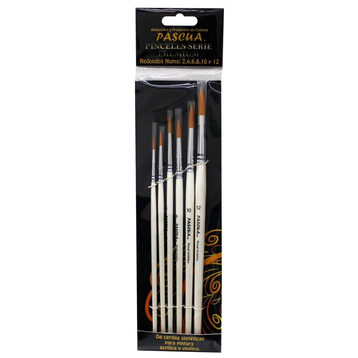 Pascua MEGAFUMI, S.A. DE C.V. PINCEL PREMIUM SINTETICO C/6PZ REDONDO