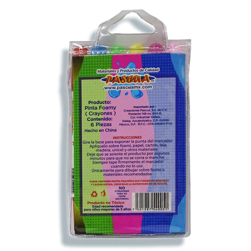 Pascua MEGAFUMI, S.A. DE C.V. PINTA FOAMY BL C/6PZ PASCUA