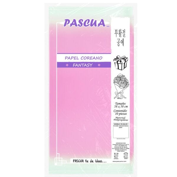 Pascua MEGAFUMI, S.A. DE C.V. ROSA BABY PAPEL COREANO C/10PZ FANTASY