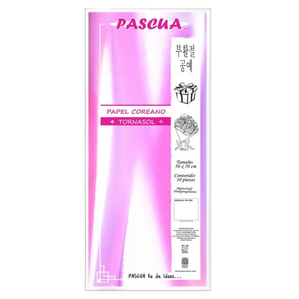 Pascua MEGAFUMI, S.A. DE C.V. ROSA PAPEL COREANO C/10PZ TORNASOL