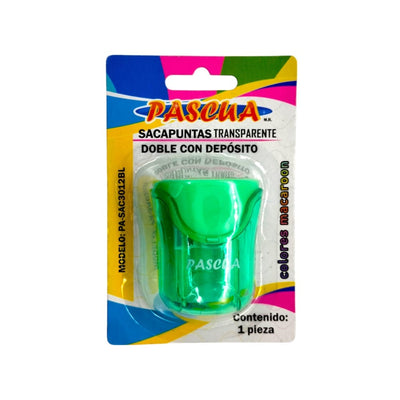 Pascua MEGAFUMI, S.A. DE C.V. SACAPUNTAS PASCUA DOBLE C/DEPOSITO TRANSPARENTE