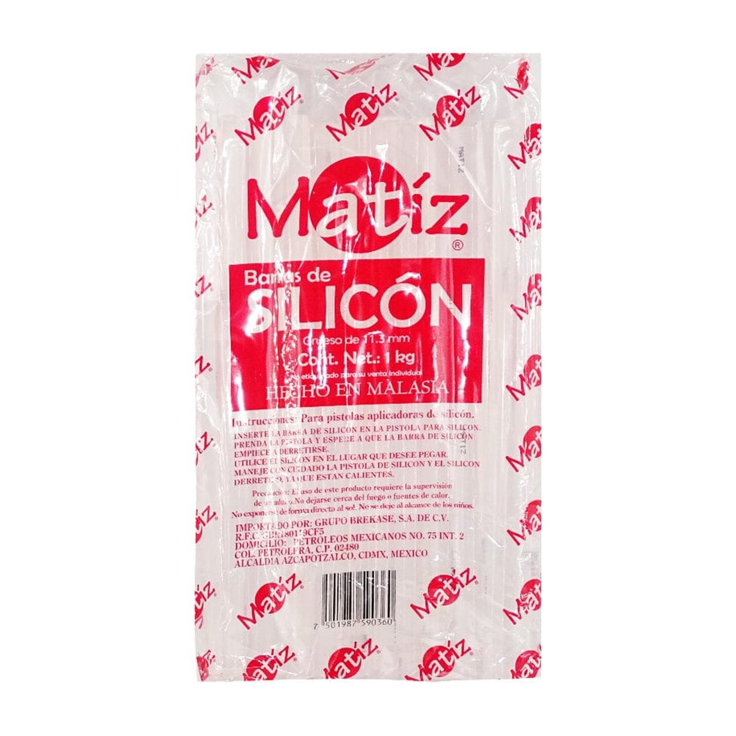Pascua MEGAFUMI, S.A. DE C.V. SILICON EN BARRA 11MM 1KG MATIZ