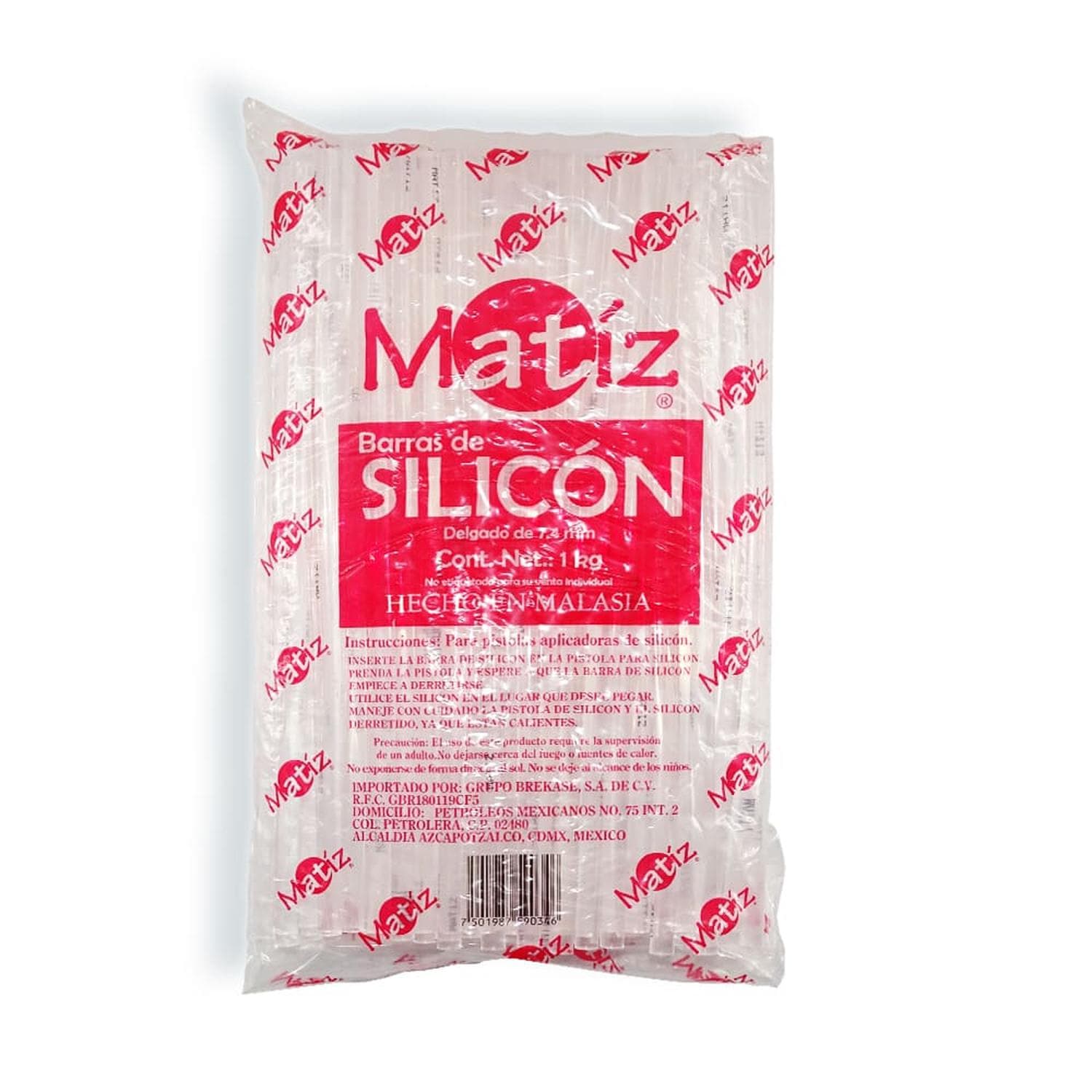 Pascua MEGAFUMI, S.A. DE C.V. SILICON EN BARRA 7MM 1KG MATIZ