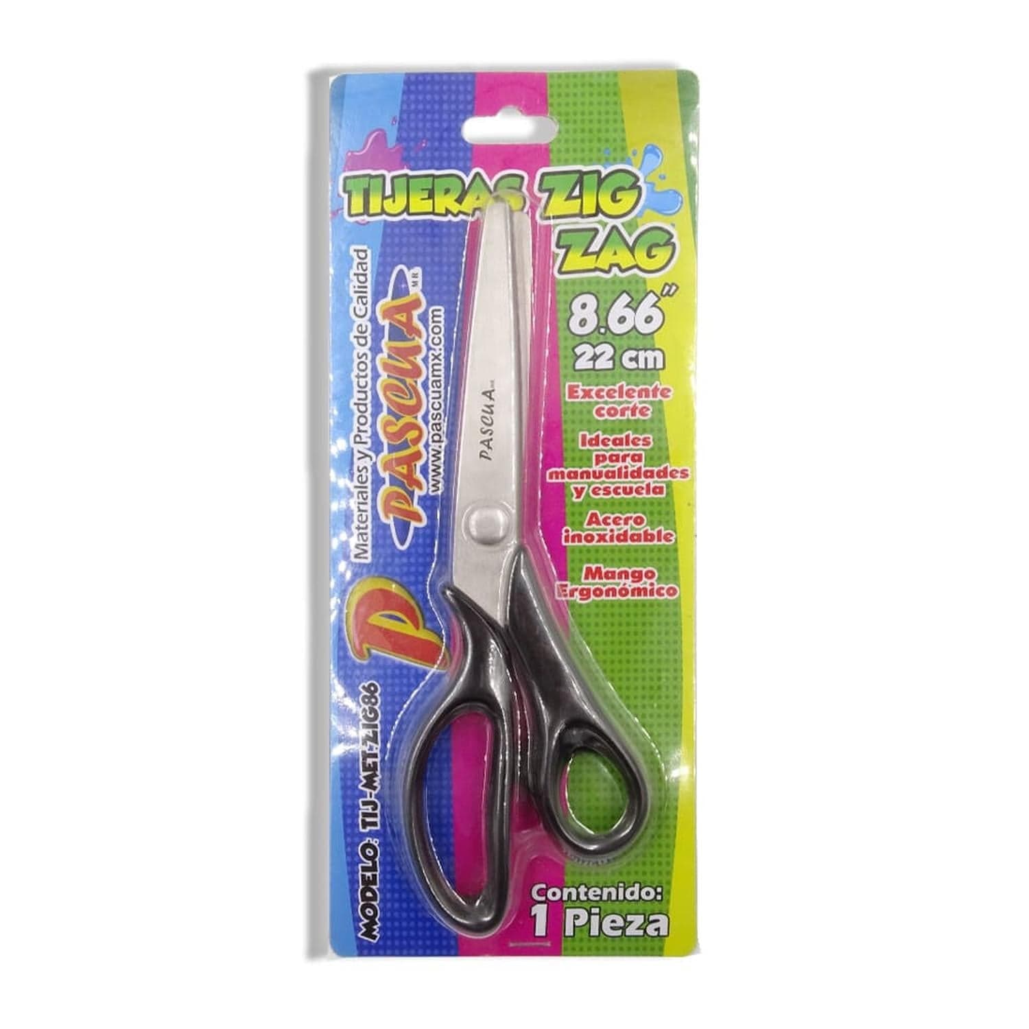 Pascua MEGAFUMI, S.A. DE C.V. TIJERA PASCUA METALICA ZIG-ZAG 8.66"