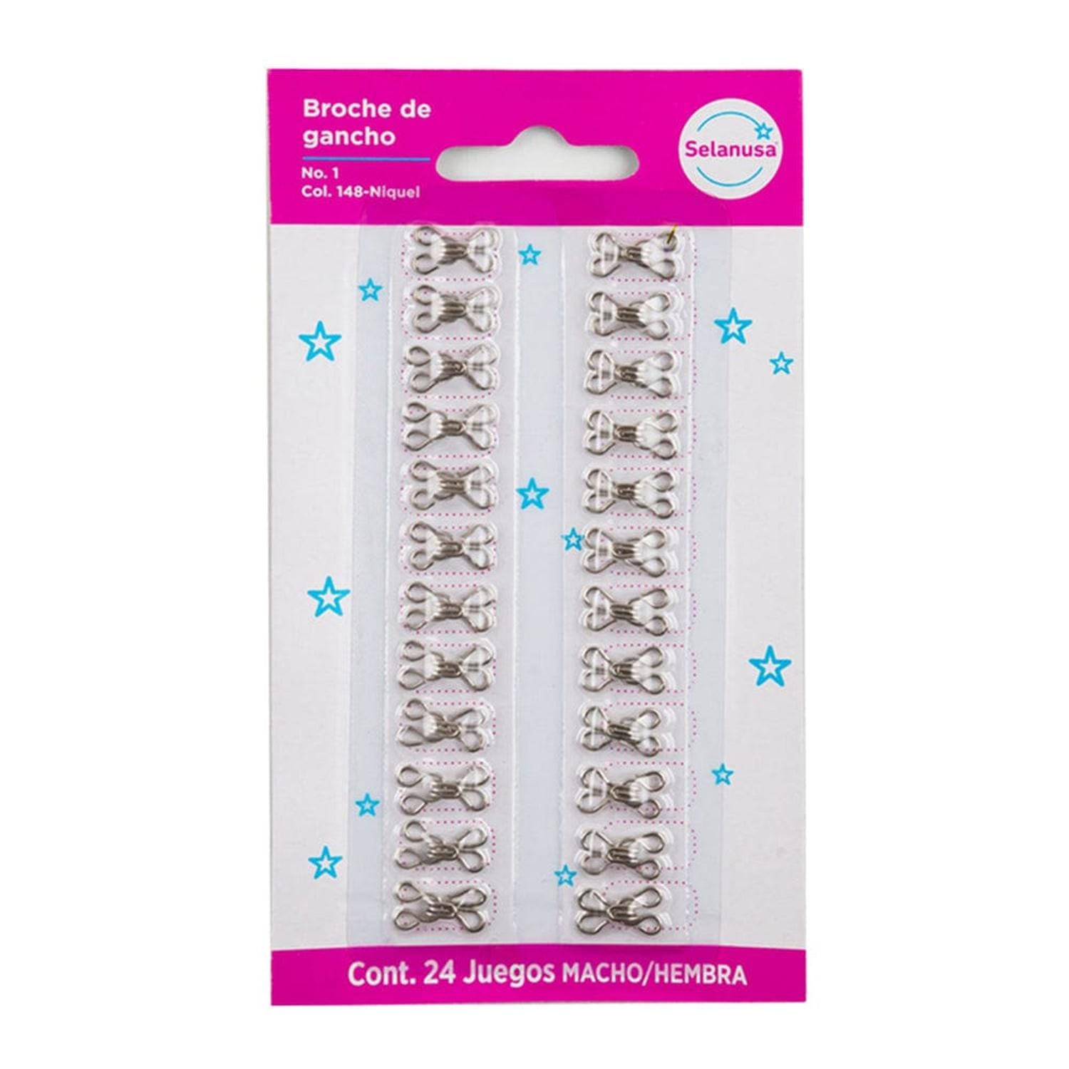 Pascua SEDERIA LA NUEVA, S.A. DE C.V. BROCHE DE GANCHO SELANUSA C/24 JUEGOS #1 NIQUEL