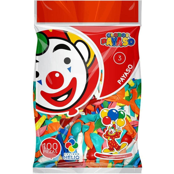 Payaso FABRICAS SELECTAS DEL CENTRO, S.A. DE C.V. BOLSA C/100 GLOBOS PAYASO #3