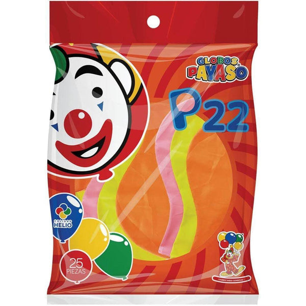 Payaso FABRICAS SELECTAS DEL CENTRO, S.A. DE C.V. BOLSA C/25 GLOBOS PAYASO #P22