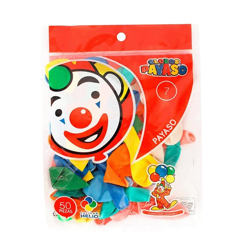 Payaso FABRICAS SELECTAS DEL CENTRO, S.A. DE C.V. BOLSA C/50 GLOBOS PAYASO