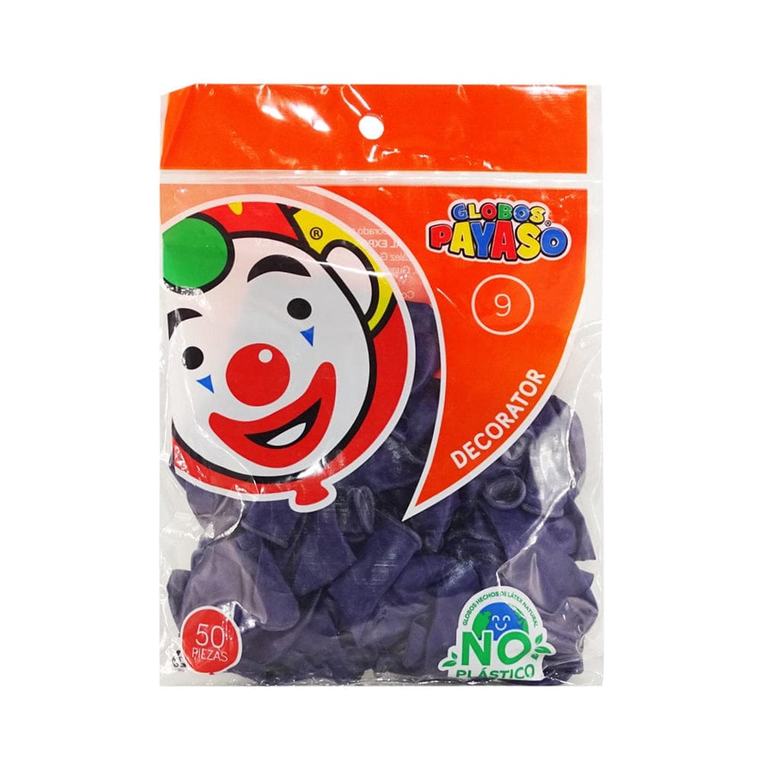 Payaso FABRICAS SELECTAS DEL CENTRO, S.A. DE C.V. BOLSA C/50 GLOBOS PAYASO #9 AZUL MARINO