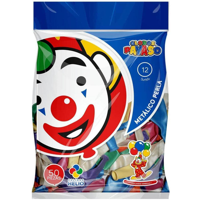 Payaso FABRICAS SELECTAS DEL CENTRO, S.A. DE C.V. BOLSA C/50 GLOBOS PAYASO METALICO